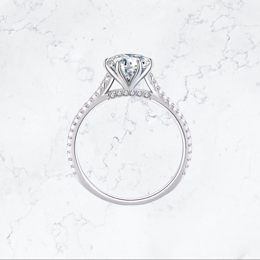 💯% AUTHENTIC!!! 1.0 Ct Moissanite Ring Sterling Silver